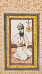 Portrait de Karim Khan Zand, en paire avec Nadir Shah, Qajar Iran