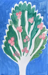 Arbre à fleurs roses