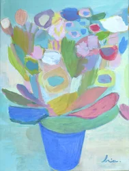 Bouquet abstrait aux couleurs vives