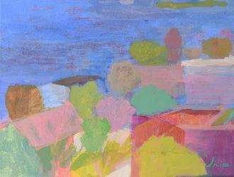 Un paysage villageois plein de vie