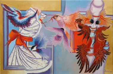 Ruban rouge et mésanges, 2015