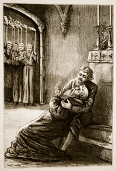 Mort de Saint Columba, de The Trias Thaumaturga, ou Trois Saints Thaumaturges d