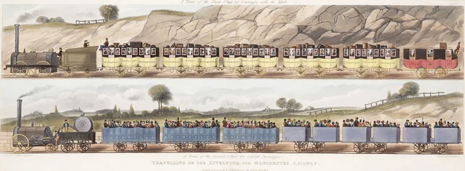 Un Train de Première Classe avec le Courrier & Un Train de Deuxième Classe pour les Passagers Extérieurs