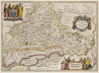 Carte de la Russie Méridionale De: Partes Septentrionalis et Orientalis, 1664
