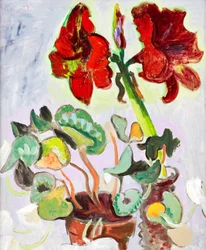 Nature morte florale avec amaryllis