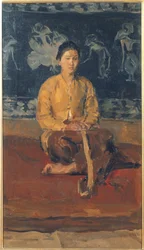 Femme javanaise assise, vers 1916