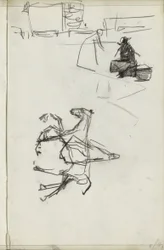 Cavalier et deux femmes