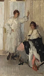 Les mannequins Ippy et Gertie chez Hirsch, Amsterdam, vers 1915-17