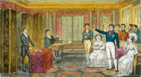Le roi George IV à Carlton House, pub. 1825