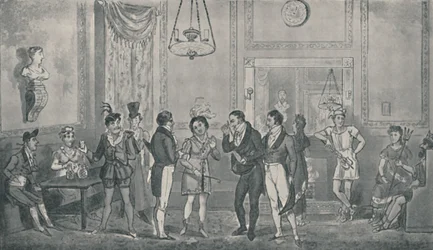 La salle verte au théâtre de Drury Lane, 1821, 1920