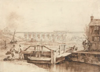 Le viaduc sur le canal de Sankey