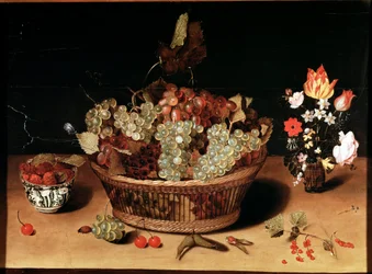 Nature morte avec fleurs et fruits