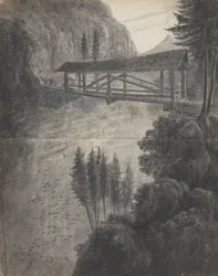 Grisons / Vue vers les montagnes de Glarnisch (Suisse)
