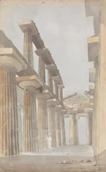 Intérieur du Grand Temple de Paestum