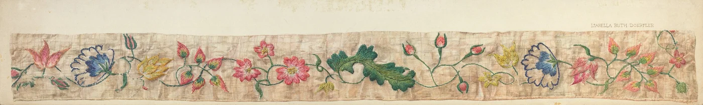 Détail de cantonnière de lit