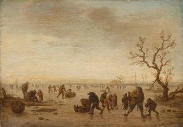 Patineurs sur la glace, vers 1642-45