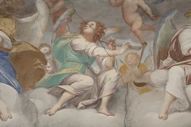 Anges, anges musiciens et putti, (détail)