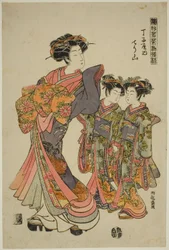 Chozan de Chojiya, de la série "Modèles pour la mode : Nouveaux designs aussi frais que de jeunes feuilles (Hinagata wakana hatsu moyo)"