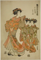 Chozan du Chojiya, de la série "Modèles pour la mode : Nouveaux designs aussi frais que de jeunes feuilles (Hinagata wakana hatsu moyo)"