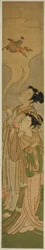 Couple invoquant un cheval et un cavalier (parodie de Tekkai [chinois : Li Tieguai] et Chokaro [chinois : Zhang Guo Lao])