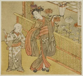 Le neuvième mois (Kikuzuki), de la série "Douze mois à la mode (Furyu juni tsuki)"