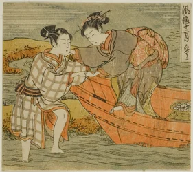 Le troisième mois (Hanamizuki), de la série "Douze mois à la mode (Furyu juni tsuki)"