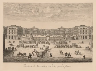 Vue du Palais de Versailles, depuis la place principale