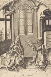 Saint Luc dessinant un portrait de la Vierge, vers 1475