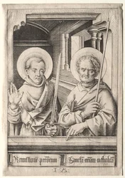 Les Douze Apôtres : Saint Simon (?) et Saint Matthieu