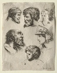 Book for Learning to Draw (Livre pour apprendre à dessiner): Six Portrait Heads