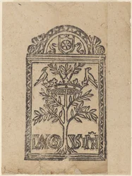 Arbre avec Couronne et Deux Oiseaux