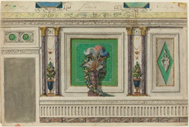 Conception pour un mur de salle de musique (recto)