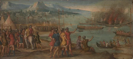 Une bataille navale, vers 1580