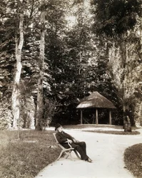 Giuseppe Verdi dans le jardin de la Villa Verdi, Sant
