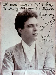 Portrait du compositeur italien Pietro Mascagni (1863-1945)