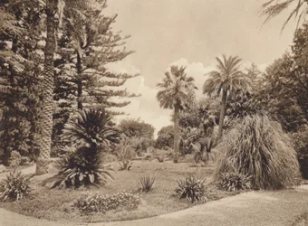 Sicile / Sicile : Villa Tasca, Palermo (photo n/b)
