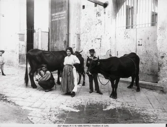 Une vendeuse de lait, de La vie à Naples