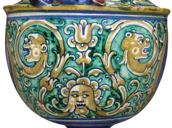 Vase à deux anses en majolique de Deruta, c.1525-50