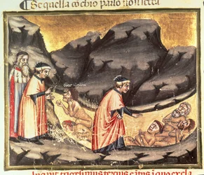 Chant XXXIII Dante et Virgile rencontrent Ugolin dans le cercle des traîtres, de la Divine Comédie (l