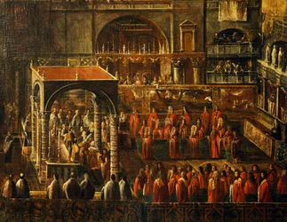 Cérémonie dans la Basilique Saint-Marc à Venise