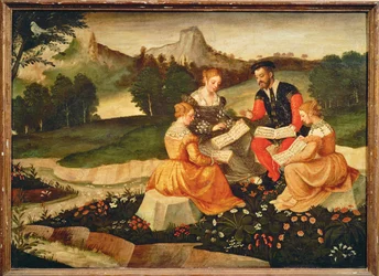 Concert à la campagne : La chanson ... (peinture sur toile)