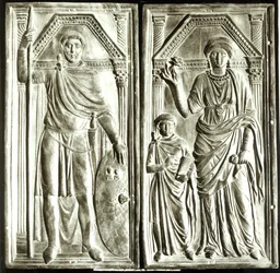 Diptyque représentant Stilicho (vers 365-408), Serena et Eucharius