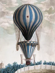 Premier ballon à air chaud en vol