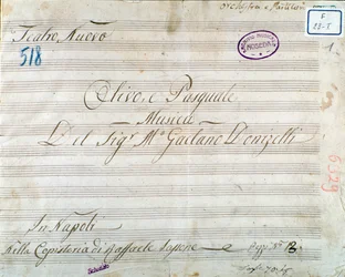 Première page de partition musicale de l