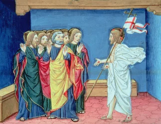 Le Christ ressuscité montre aux disciples ses mains et la plaie de son côté