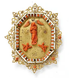 Cadre représentant la Vierge Immaculée, Trapani, milieu du 17e siècle