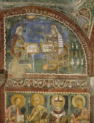Hippocrate et Galien, crypte de la cathédrale d