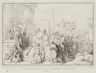 Le Doge Pietro Orseolo II secourt Bari assiégé par les Sarrasins