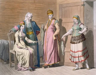 Intérieur avec des femmes circassiennes, vers 1820-1830