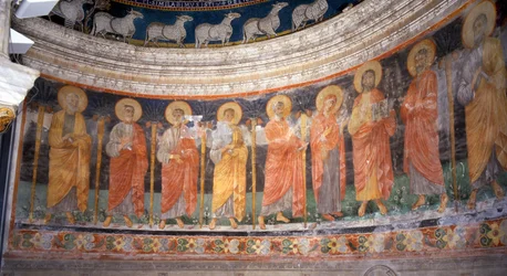 Jésus et Marie parmi les Douze Apôtres